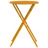 vidaXL Bistro Table Folding Mustard Ø50x71 cm Powder-coated Steel