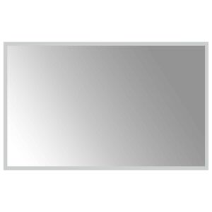 vidaXL LED Bathroom Mirror Transparent 80 x 50 cm Tempered Glass