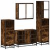 vidaXL 4&nbsp;Piece Bathroom Furniture Set&nbsp;Smoked Oak Engineered Wood