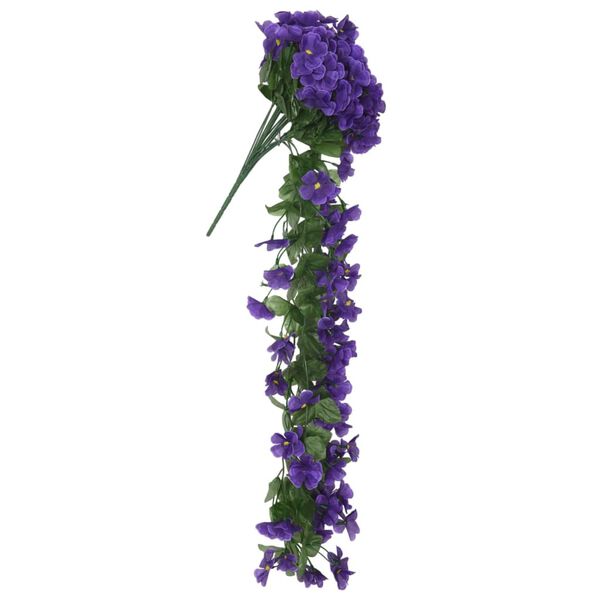 vidaXL Christmas Flower Garlands 3 pcs Dark Purple 85 cm