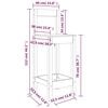 vidaXL Bar Chairs 2 pcs White 40x41.5x112 cm Solid Wood Pine