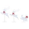 vidaXL Christmas Reindeer with Sleigh 3 pcs 72 LEDs Cold White