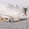vidaXL Pull-out Day Bed without Mattress White 2x(80x200) cm