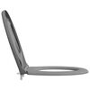 vidaXL Toilet Seat Grey 47 x 37 x 4 cm Duroplast