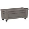 vidaXL Calypso Planter with Wheels Grey 79 x 35 x 33 cm PP