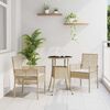 vidaXL Garden Dining Set 3 pcs Beige Poly rattan