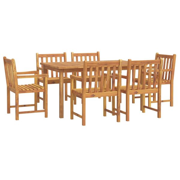vidaXL 7 Piece Garden Dining Set Solid Wood Acacia