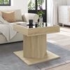 vidaXL Coffee Table with LED Sonoma Oak 50x50x45 cm Engineered Wood