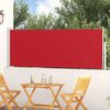 vidaXL Patio Retractable Side Awning 100x300 cm Red