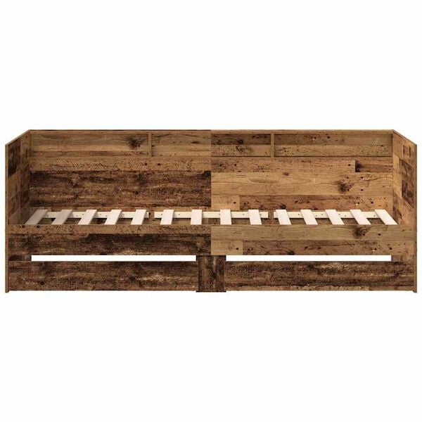 vidaXL Daybed with Headboard Old Wood 75 x 190 cm Engineered Wood