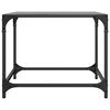 vidaXL Coffee Table with Black Glass Top 50x50x40 cm Steel