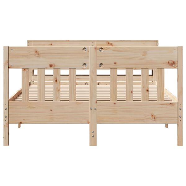 vidaXL Bed Frame without Mattress 140x190 cm Solid Wood Pine