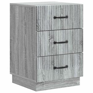 vidaXL Bedside Cabinet Grey Sonoma 43 x 41 x 63.5 cm Engineered Wood