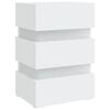 vidaXL LED Bedside Cabinet White 45x35x67 cm Engineered Wood