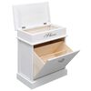 vidaXL Shoe Cabinet White 50x28x58 cm Paulownia Wood