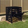 vidaXL Composter Black 63.5x63.5x77.5 cm Solid Wood Pine