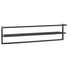 vidaXL Towel Rack Black 95x25x22 cm Iron