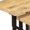 vidaXL Nesting Tables 3 pcs with Live Edge Solid Wood Mango