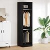 vidaXL Wardrobe with Shelf Black oak 50 x 50 x 200 cm Engineered wood