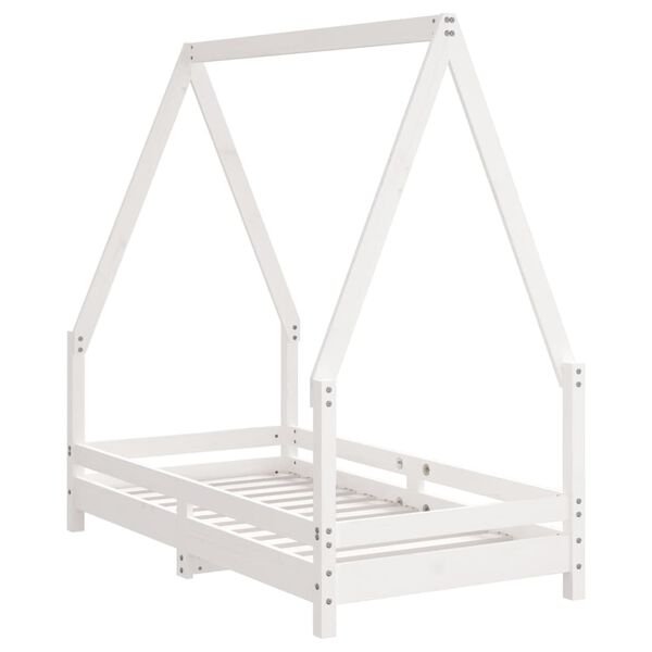 vidaXL Kids Bed Frame White 70x140 cm Solid Wood Pine