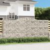 vidaXL Arched Gabion Basket 400x50x180/200 cm Galvanised Iron