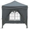 vidaXL Folding Party Tent with Sidewalls Anthracite 2x2 m