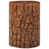 vidaXL Mosaic Stool Brown Solid Teak Wood