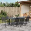 vidaXL Garden Dining Set 9 pcs Anthracite Steel