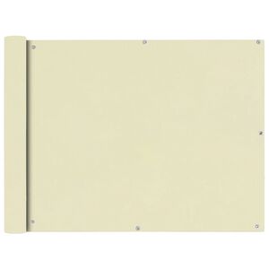 vidaXL Balcony Screen Oxford Fabric 90x400 cm Cream