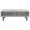 vidaXL Side Table with Wheels Concrete Grey 90 x 50 x 30 cm