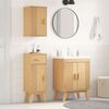 vidaXL Bathroom Furniture Set with Drawer 3 pcs Brown Solid Pine wood