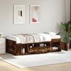 vidaXL Daybed with Drawers without Mattress Smoked Oak 90x200 cm