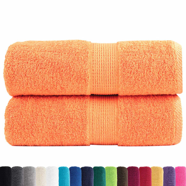 vidaXL Premium Guest Towels SOLUND 2 pcs Orange 30x50 cm 600 gsm