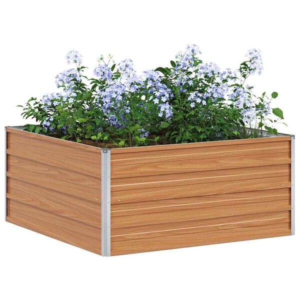 vidaXL Garden Raised Bed Light Brown 100 x 100 x 45 cm