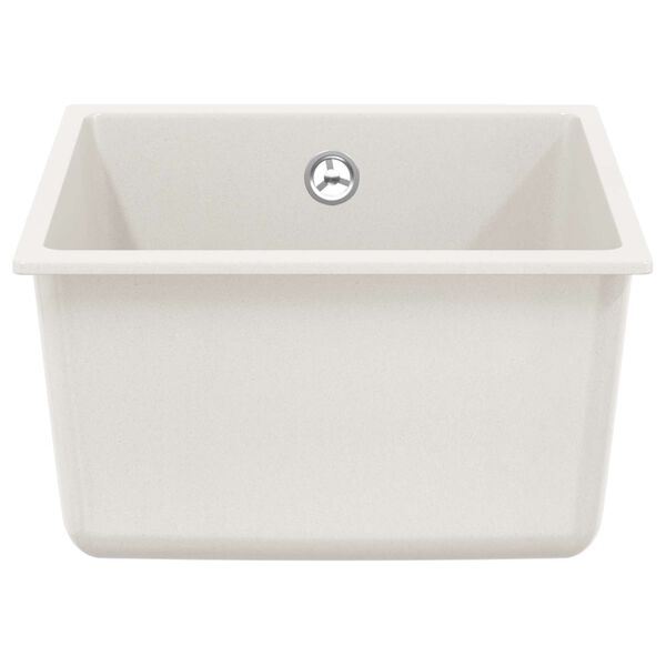 vidaXL Sink White 370 x 460 mm 80% Quartz and 20% Resin