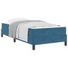 vidaXL Box Spring Bed with Mattress Dark Blue 80 x 220 cm Fabric