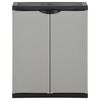 vidaXL Garden Waste Cabinet Grey and Black 68x40x85 cm PP