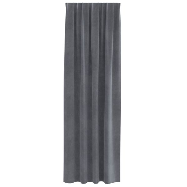 vidaXL Blackout Curtains 2 pcs Light Grey 140 x 260 cm Velvet