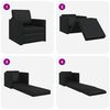 vidaXL Folding Sofa Bed Black 74 x 77 x 81 cm PVC