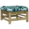 vidaXL Garden Footstools with Cushions 2pcs Impregnated Wood Pine