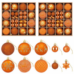 vidaXL Christmas Ball Set 88 pcs Bronze &Oslash; 6 cm Plastic