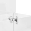 vidaXL 3 Piece Bathroom Furniture Set High Gloss White Engineered Wood