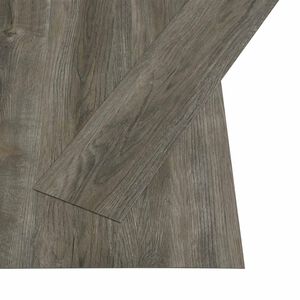 vidaXL Self-adhesive Flooring Plank Grey and Brown 4.46 m&sup2; 32 pcs PVC