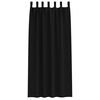 vidaXL Blackout Curtains with Rings 2 pcs Black 245 x 140 cm Polyester