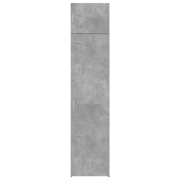 vidaXL Slim Storage Cabinet Concrete Grey 50x42.5x225 cm Engineered Wood