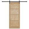 vidaXL Sliding Door ORKDAL Natural and Black 86 x 211 cm