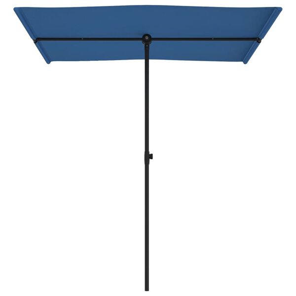 vidaXL Garden Parasol with Aluminium Pole 180x110 cm Azure Blue