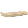 vidaXL Storage Bed Frame Sonoma Oak 120 x 200 cm Engineered Wood