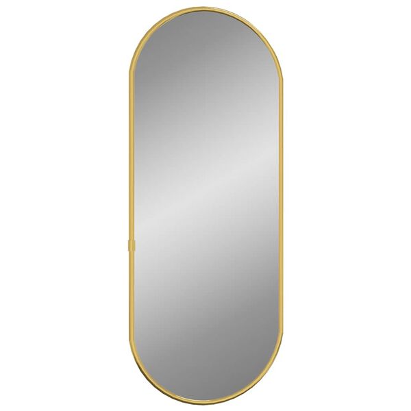 vidaXL Wall Mirror Gold 50x20 cm Oval
