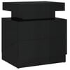 vidaXL Bedside Cabinet High Gloss Black 45x35x52 cm Engineered Wood